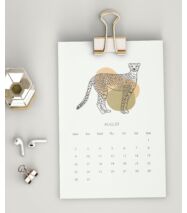 2022-es asztali naptár fa talppal - Állatos