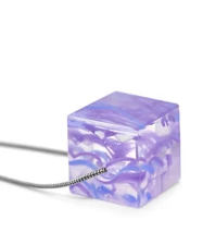 CUBE nyaklánc medállal, pasztell lila-színtelen
