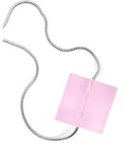 CUBE nyaklánc medállal, halvány pink