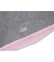 Pamut beanie-sapka, szürke-rózsaszín