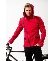 FARKAS Bike, férfi bicikliskabát, meggypiros