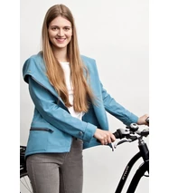 FIODELLA BIKE softshell biciklis kabát, halványkék
