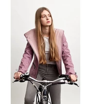 FIODELLA BIKE softshell biciklis kabát, mályvarózsaszín