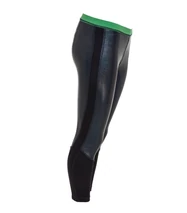 fényes streccs leggings, fekete