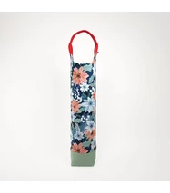 Textil italtáska - mikulásvirág, sötétkék-menta