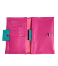 Női bőr pénztárca, pink
