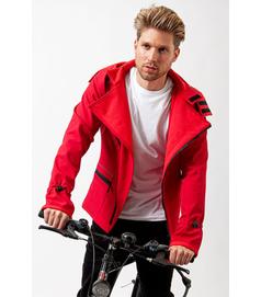 FARKAS Bike, férfi bicikliskabát, meggypiros