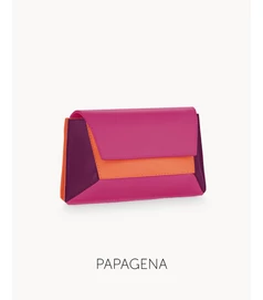 GEM mini bőrtáska, multicolor, papagena