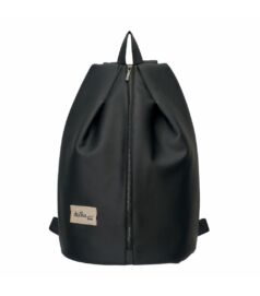 Fekete színű cipzáras dizájner hátizsák