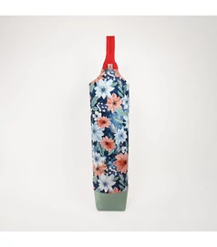 Textil italtáska - mikulásvirág, sötétkék-menta