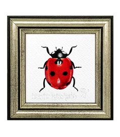 Hétpettyes katicabogár - keretezett giclée művészi mininyomat