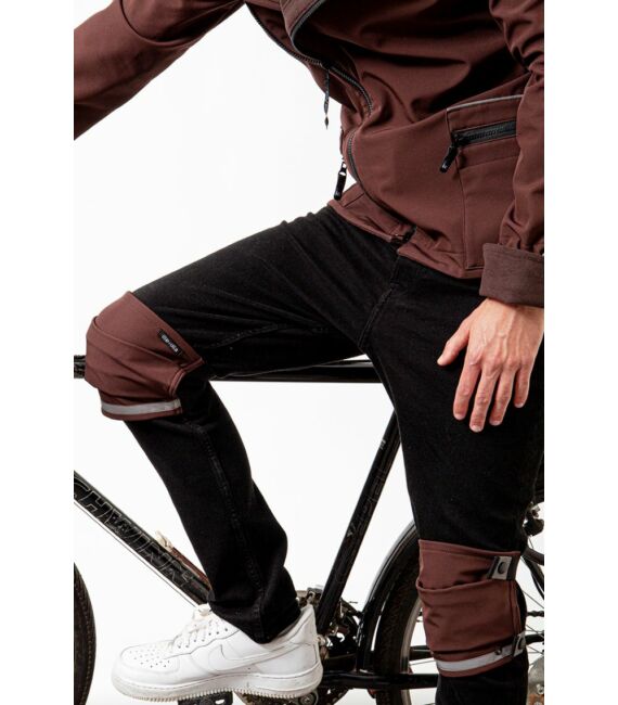 FIOLLA Bike, férfi térdmelegítő, barna