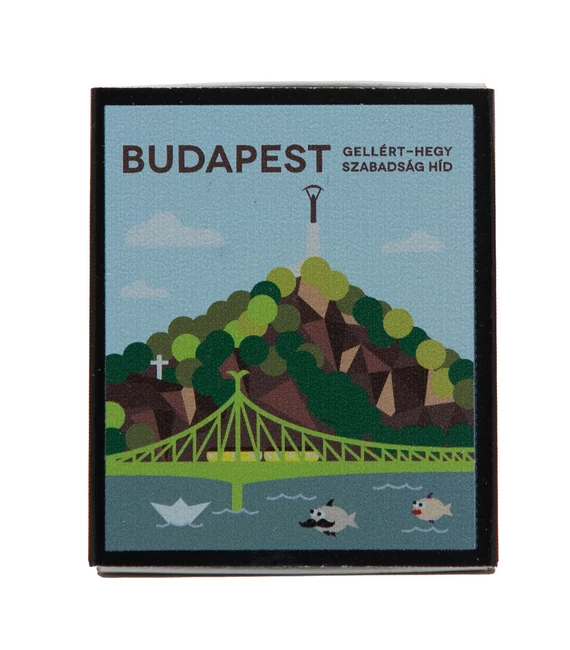 Gyufa hűtőmágnes - Gellért-hegy