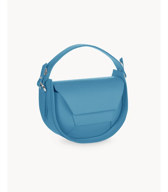 GEM in U bőrtáska pánttal, denim