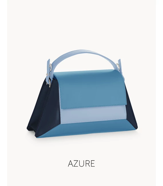 GEM bőr kézitáska, multicolor, azure