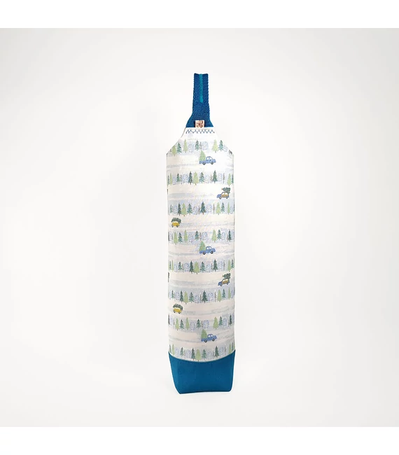 Textil italtáska - fenyők, autók