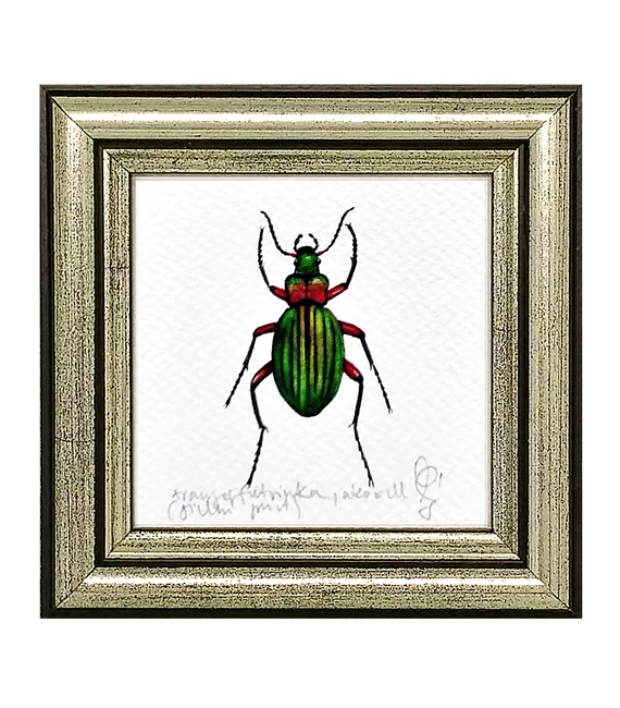 Aranyos furtinka - keretezett giclée művészi mininyomat